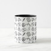 Minimalist Nurse Life Pattern Two-Tone Coffee Mug Mok (Midden)