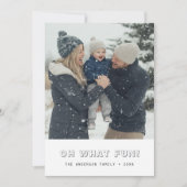Minimalist Oh Wat een leuke kerstfoto Feestdagenkaart (Voorkant)