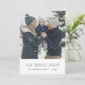 Minimalist Oh Wat een leuke kerstfoto Feestdagenkaart (Staand voorkant)
