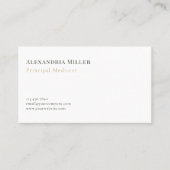 Minimalist Olive Botanical Visitekaartje (Voorkant)