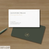 Minimalist Olive Botanical Visitekaartje