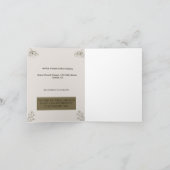 Minimalist Olive Green & Cream Wedding Invitation (Binnen)