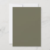 Minimalist Olive Green Elegant Script Custom name  Notitiekaartje (Achterkant)