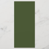 Minimalist Olive Green Elegant Wedding Dinner Menu (Achterkant)