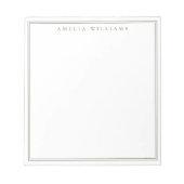 Minimalist Olive Green Monogram Two Border Notitieblok (Voorkant)