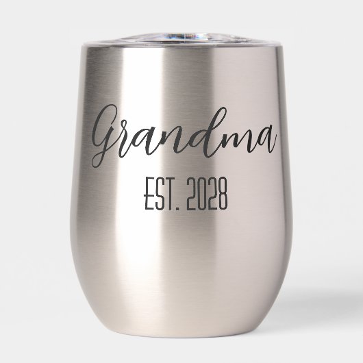 Minimalist Oma Opgerichte Zwarte Script Tekst (Voorkant)
