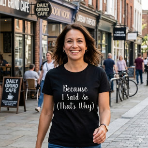 Minimalist Omdat Ik Het Gezegd Heb T-shirt