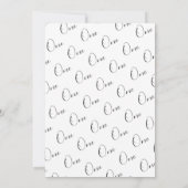 Minimalist One Custom Photo First Birthday Kaart (Achterkant)