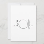 Minimalist One Line Art Ramadan Iftar Dinner Kaart (Achterkant)