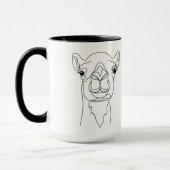 Minimalist One Line Camel Face Mug – Modern Contin Mok (Links)