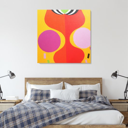 Minimalist Orange and Yellow Canvas Print (Insitu (Slaapkamer))