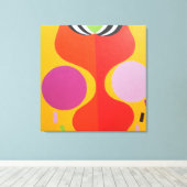 Minimalist Orange and Yellow Canvas Print (Insitu (Houten vloer))