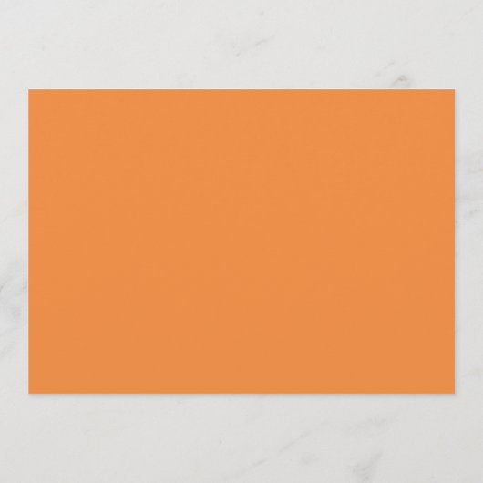 Minimalist Orange Border Personalized Script Notitiekaartje (Achterkant)