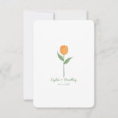 Minimalist Orange Tulip Kaart (Voorkant)