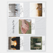Minimalist Our Story Photo Timeline 5 Polaroid Fleece Deken (Voorkant)