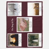 Minimalist Our Story Photo Timeline 5 Polaroid Fleece Deken (Voorkant)