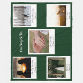 Minimalist Our Story Photo Timeline 5 Polaroid Fleece Deken (Voorkant)