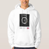Minimalist Oval Cricket Ground Line Print Tee Hoodie (Voorkant)