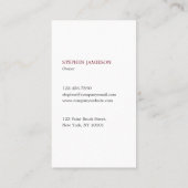 Minimalist Painter & Decorator Red White Visitekaartje (Achterkant)