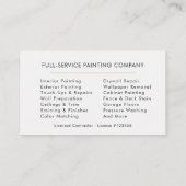 Minimalist Painter White Gold Modern Visitekaartje (Achterkant)