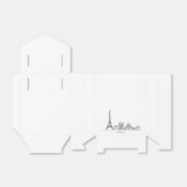 Minimalist Paris Skyline Line Art Bedankdoosjes (Uitgevouwen)