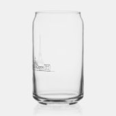 Minimalist Paris Skyline Line Art Blikvorm Glas (Rechts)