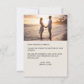 Minimalist Pastel Arch Botanical Wedding Bedankkaart (Achterkant)