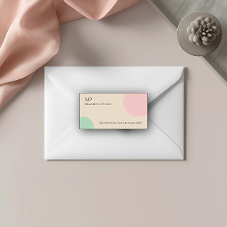 Minimalist Pastel Branding Design Etiket