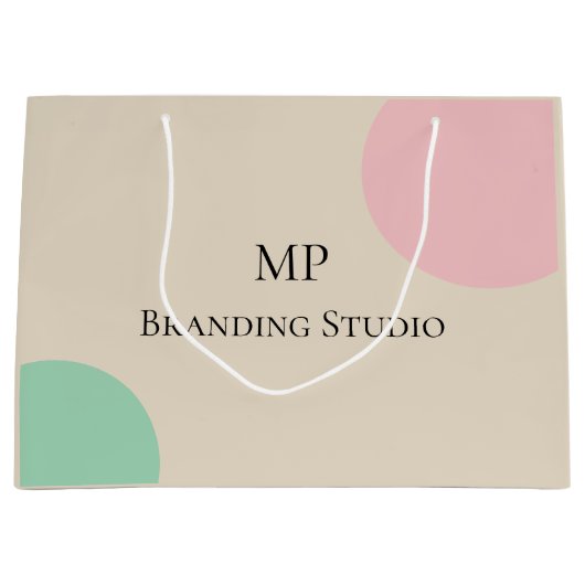 Minimalist Pastel Branding Design Groot Cadeauzakje (Voorkant)