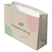 Minimalist Pastel Branding Design Groot Cadeauzakje (Achterkant Gekanteld)