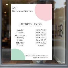 Minimalist Pastel Branding Design Raamsticker