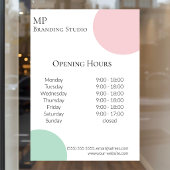 Minimalist Pastel Branding Design Raamsticker