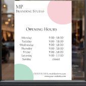 Minimalist Pastel Branding Design Raamsticker
