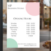 Minimalist Pastel Branding Design Raamsticker