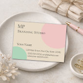 Minimalist Pastel Branding Design Visitekaartje