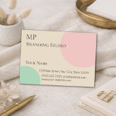 Minimalist Pastel Branding Design Visitekaartje
