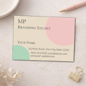 Minimalist Pastel Branding Design Visitekaartje