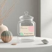 Minimalist Pastel Branding Design Voedselcontainer Etiket