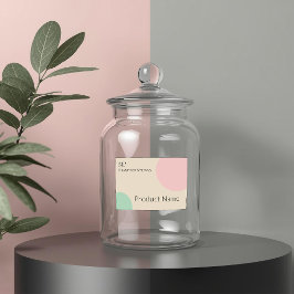 Minimalist Pastel Branding Design Voedselcontainer Etiket