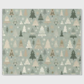 Minimalist Pastel Christmas Tree Holiday Cadeaupapier (Vlak)