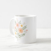 Minimalist Pastel Floral Bouquet Koffiemok (Voorkant links)