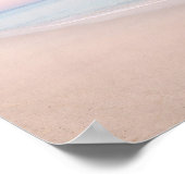 Minimalist Pastel Pink Beach Ocean Horizon Poster (Hoek)