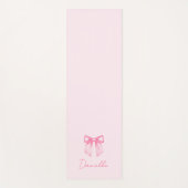 Minimalist Pastel Pink Bow Exercise Yogamat (Voorkant)