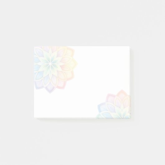 Minimalist Pastel Rainbow Floral Post-it® Notes (Voorkant)