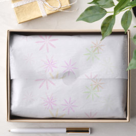 Minimalist Pastel Watercolor Japanese Miami Floral Tissuepapier
