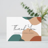 Minimalist Patel Abstract Thank You Bedankkaart (Staand voorkant)