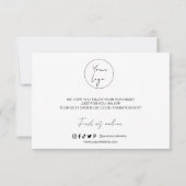 Minimalist Patel Abstract Thank You Bedankkaart (Achterkant)