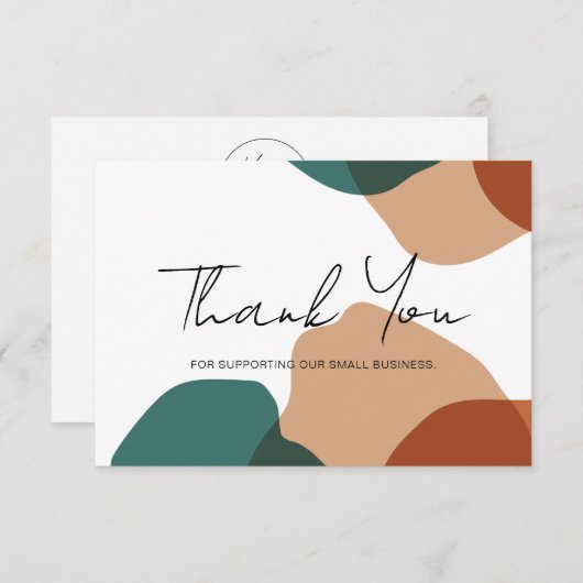 Minimalist Patel Abstract Thank You Bedankkaart (Voorkant / Achterkant)