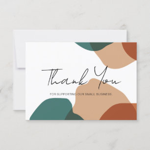 Minimalist Patel Abstract Thank You Bedankkaart