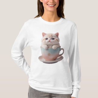 "Minimalist Paw Print Cat T-Shirt – Trendy Aesthet